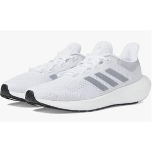 adidas Women's Pureboost 22 Running Shoe, White/Silver Metallic/Black, 9.5